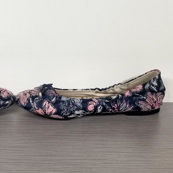 Sam Edelman Felicia Ballet Flats Floral Tapestry, Navy & Pink, Womens Size 5.5 M - Picture 8 of 12